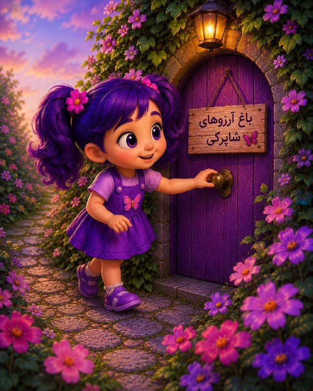 Shaparak opens the gate to a magical garden.